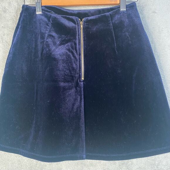 Anthropologie Velvet Mini‎ Skirt Medium Indie Twee Retro Boho Grunge - Picture 5 of 11
